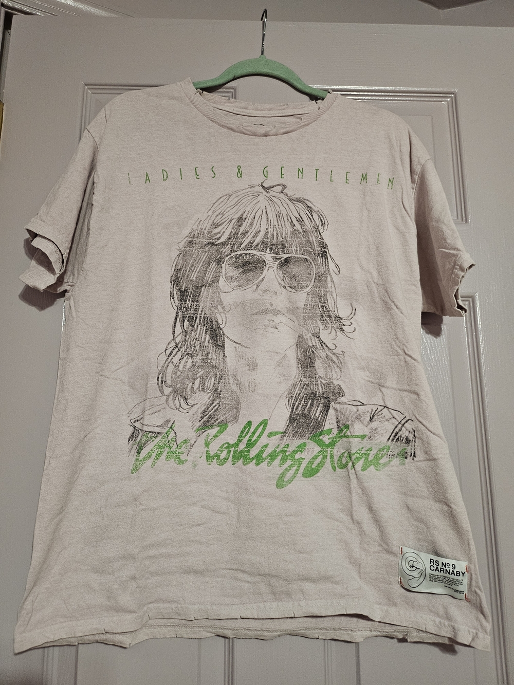 The Rolling Stones Ladies & Gentlemen Short Sleeve Tee in Pale Pink
